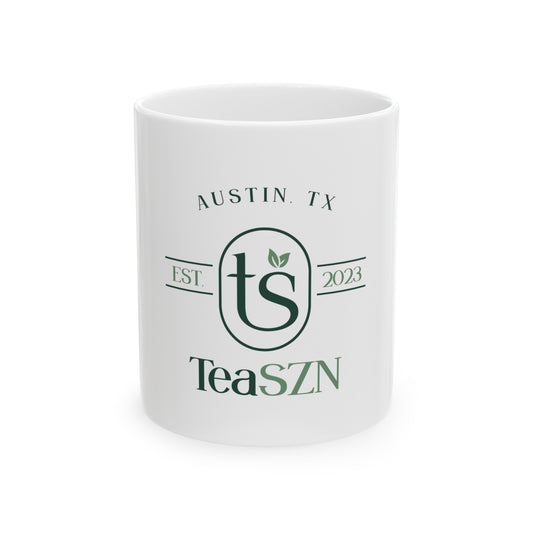 TeaSZN's Signature Ceramic Mug 11oz - Your Perfect Tea Companion